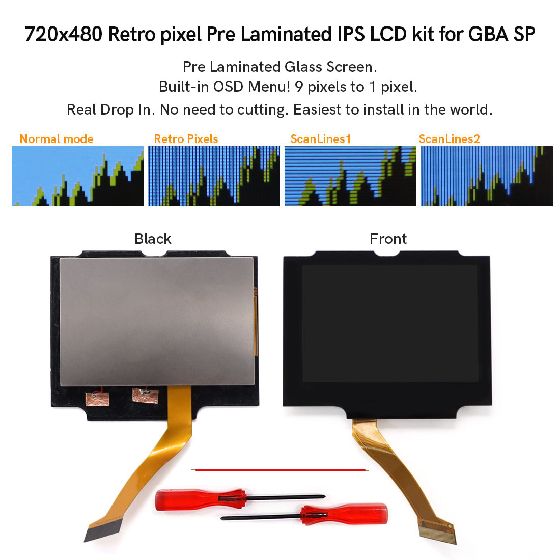 Lcd Screen Arcade - Kit LCD IPS laminato da 3.0