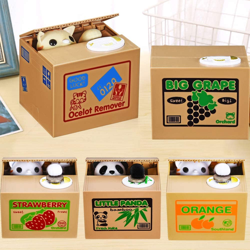 Coin Operated Kiddie Ride - Gatto Panda che ruba monete salvadanaio