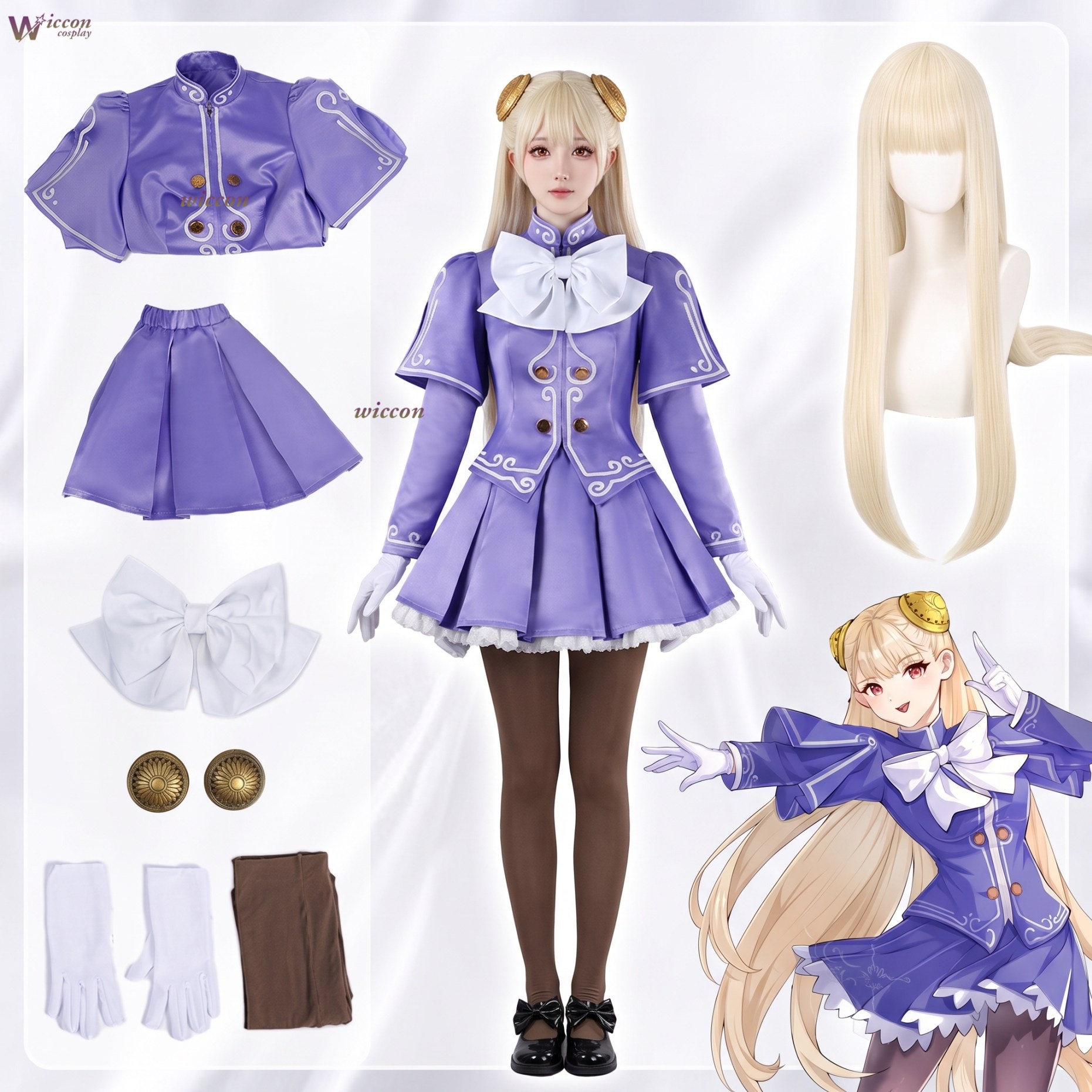 Arcade Games & Vending Co - YesOk Costume Completo da Donna per