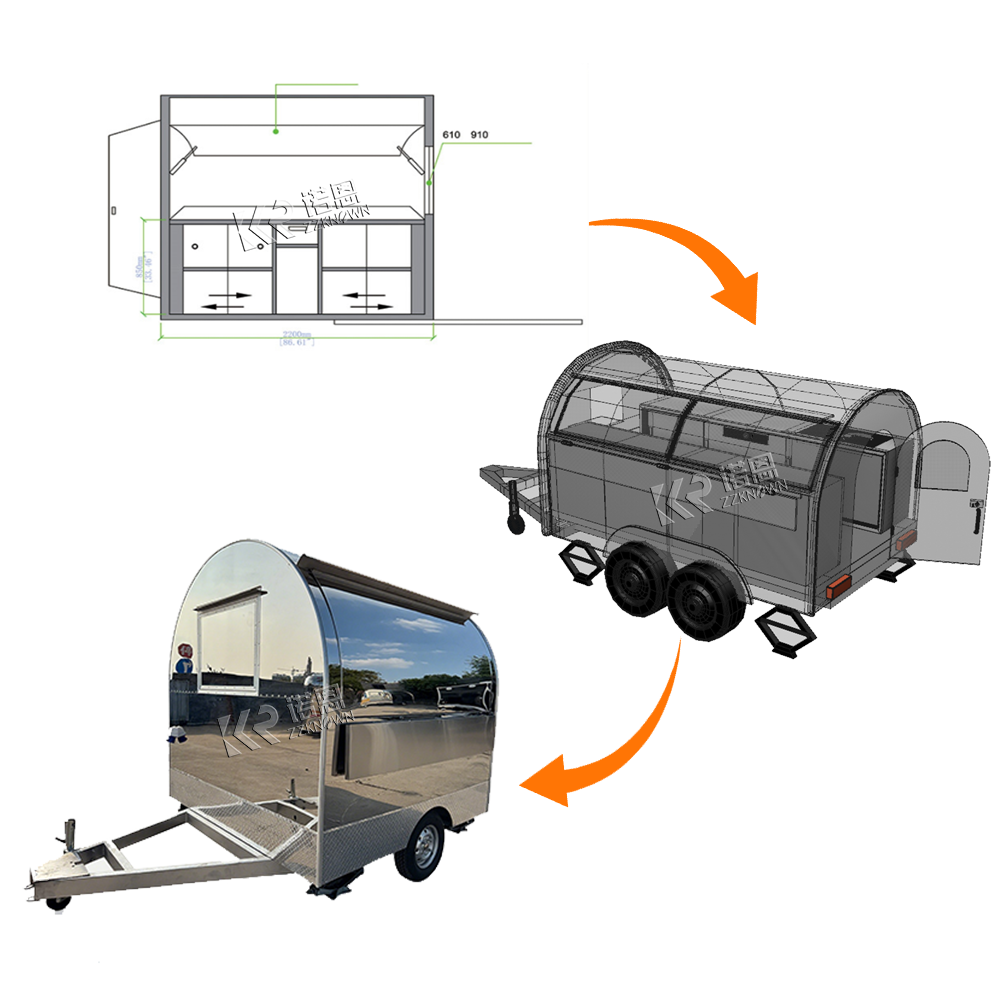 Carretto Mobile per Hot Dog, H - Hot Dog Vending Cart recensione e prezzo