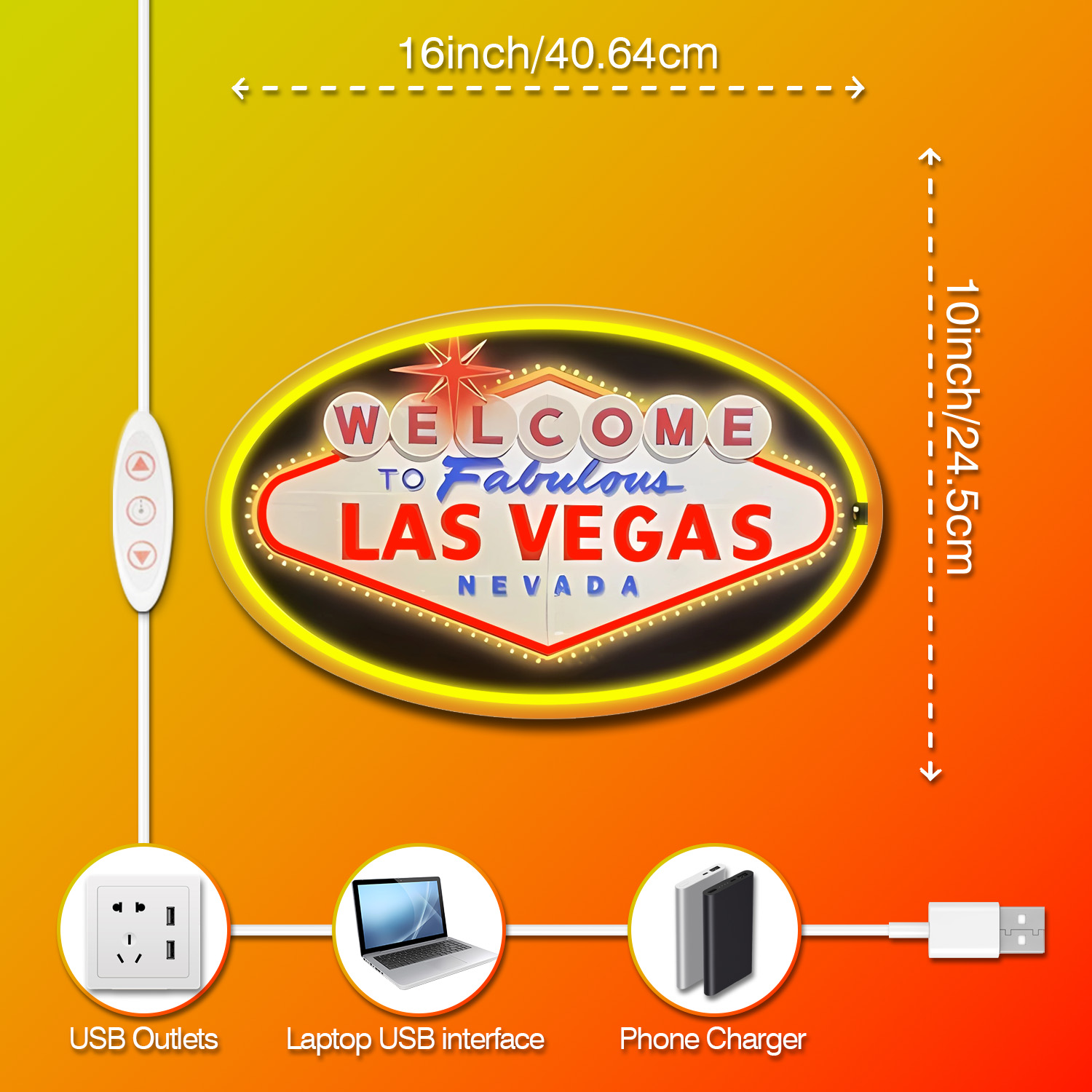 Insegna LED Neon 'Welcome to L - Arcade Vegas recensione e prezzo